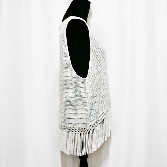Painted Threads Knit Fringe Tank Top Size M - Picture 3 of 6